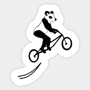 Panda On stunt Bike Sticker